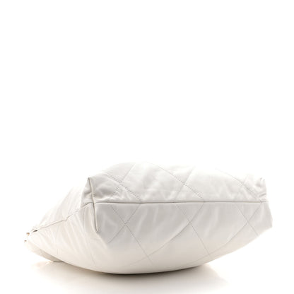 Chanel Shiny Calfskin Quilted Small Chanel 22 White 5 of 11