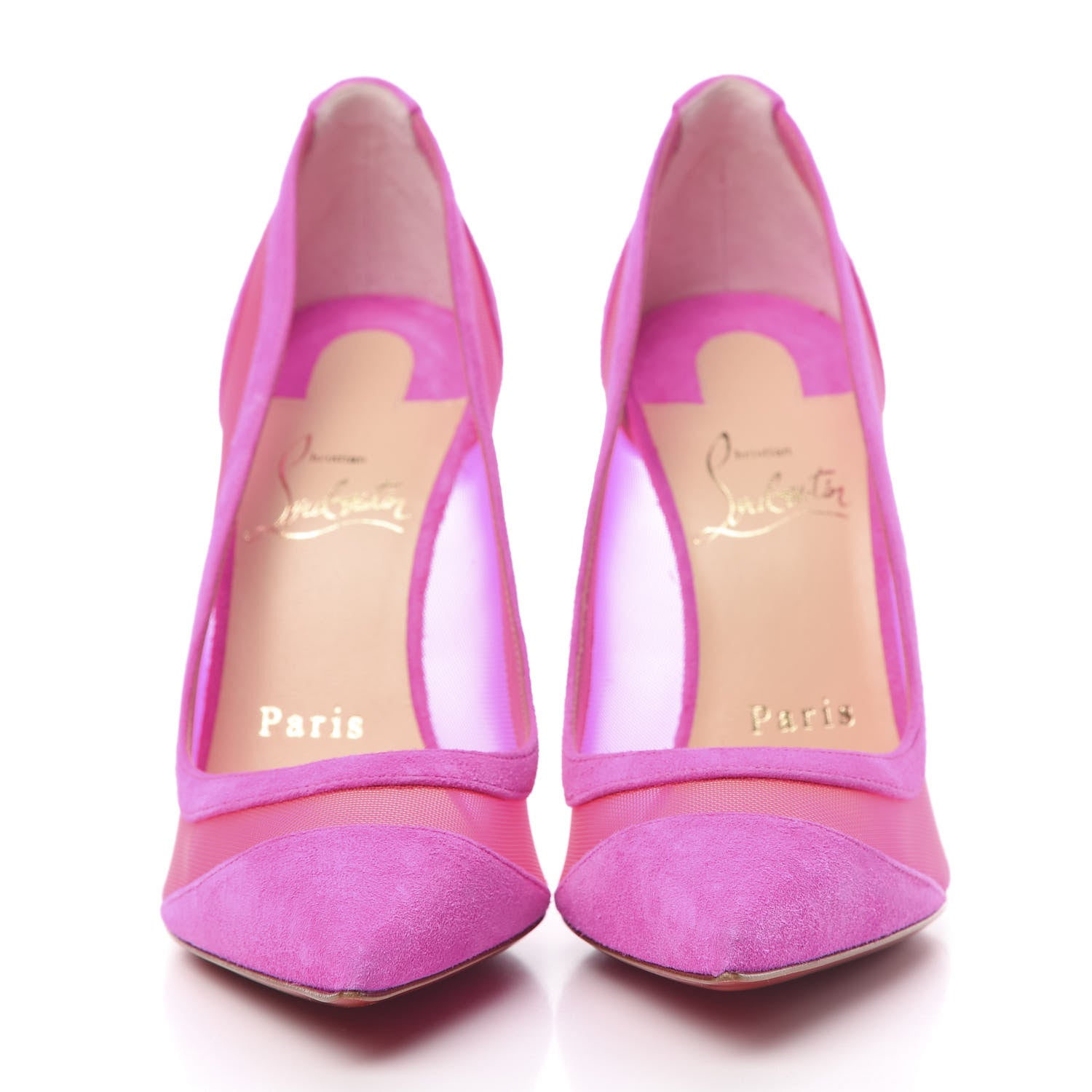 Christian Louboutin Veau Velours Rete Galativi 100 Pumps 35.5 Diva 2 of 12