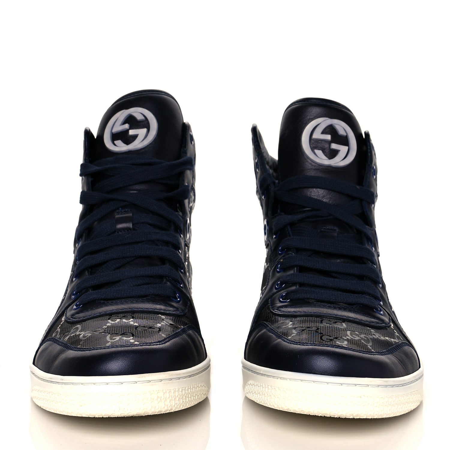 Gucci Imprime Monogram Mens Coda High Top Sneakers 8.5 Blue 2 of 7