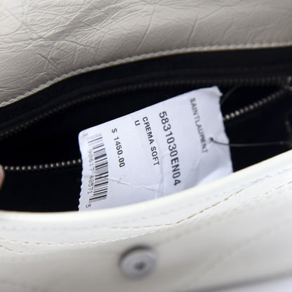 Saint Laurent Crinkled Calfskin Matelasse Monogram Niki Chain Wallet Crema Soft 8 of 11