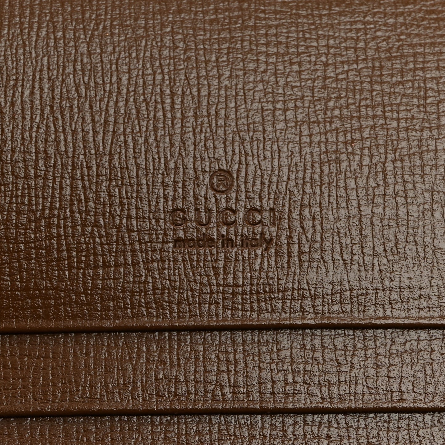 GG Supreme Monogram Textured Dollar Calfskin Web Jackie 1961 Card Case Beige Ebony Brown Sugar