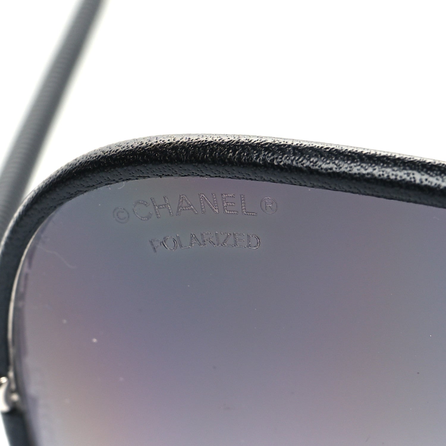 Chanel Metal Lambskin Polarized Pilot Fall Sunglasses 4227-Q Black 7 of 9