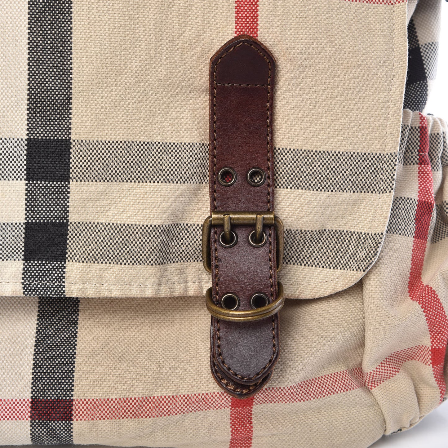 Canvas Check Diaper Bag