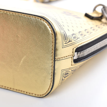Gucci X SEGA Calfskin GUCCY Stars Mini Dome Shoulder Bag Gold 9 of 13