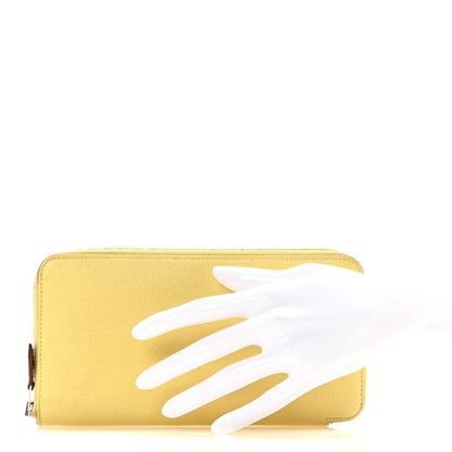 Hermes Epsom Silk'In Wallet Jaune Poussin Nata 2 of 13