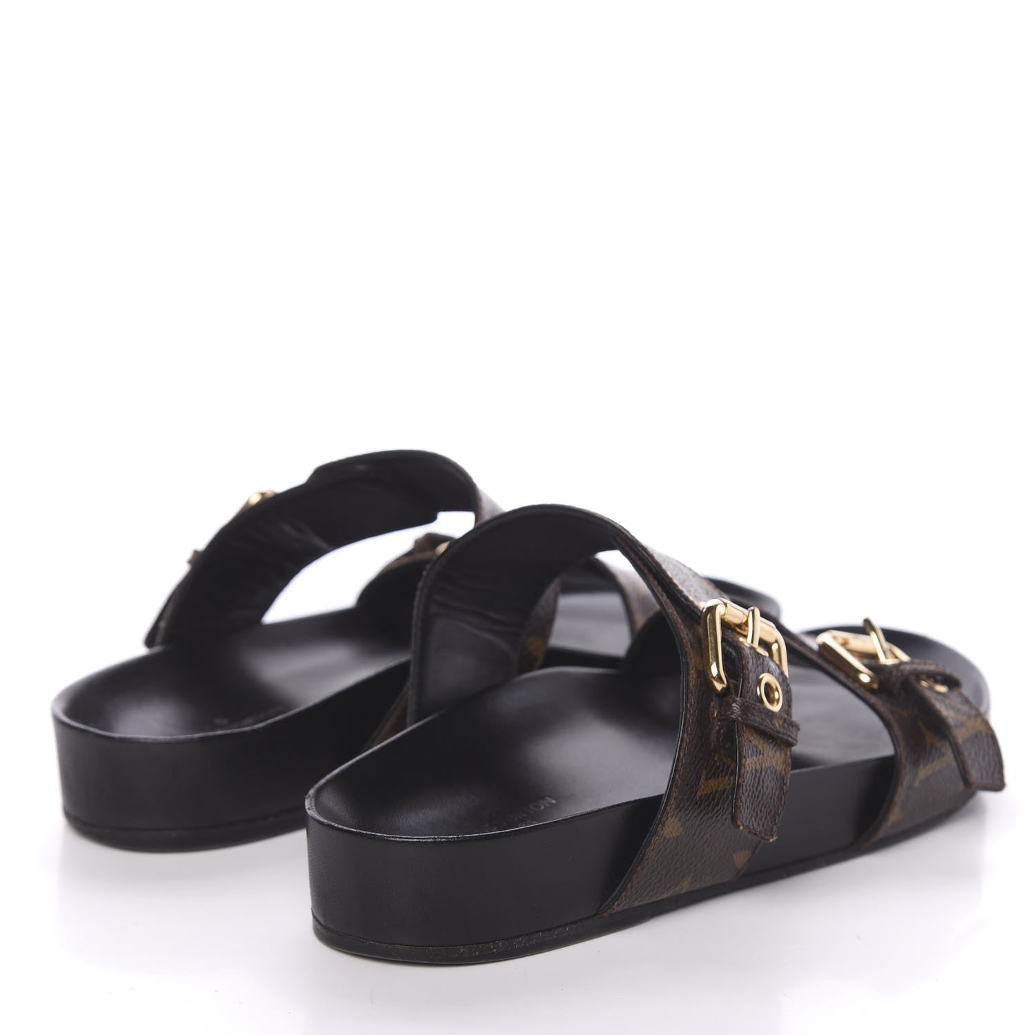 Louis Vuitton Monogram Bom Dia Mule Sandals 36 Black 4 of 10