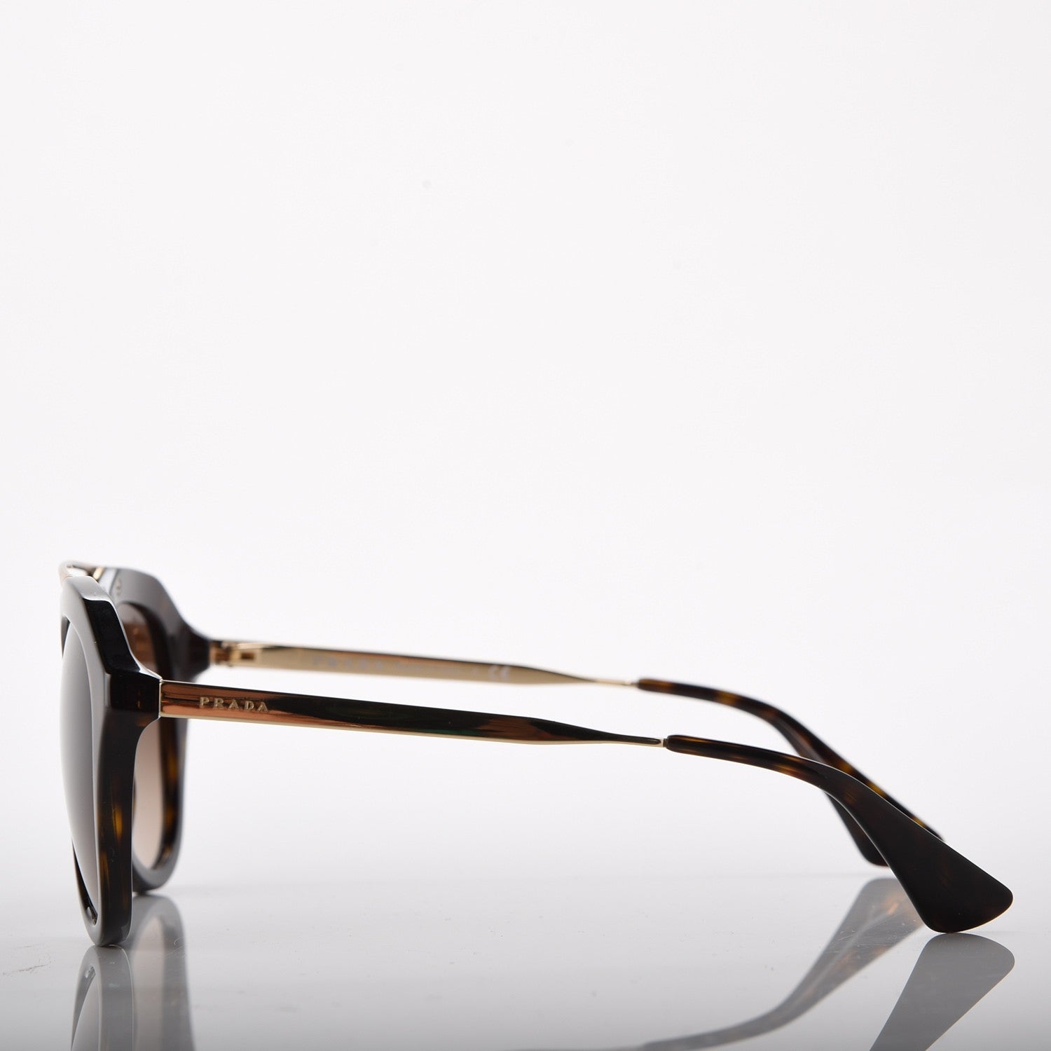 Prada Cinema Sunglasses SPR 12Q Tortoise Gold 3 of 7