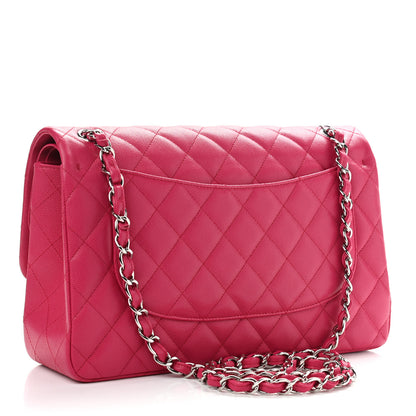 Chanel Caviar Quilted Jumbo Double Flap Dark Pink 2 of 8