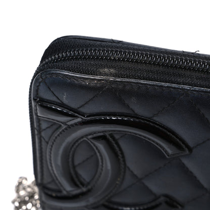 Chanel Calfskin Quilted Cambon Large Gusset Zip Around Wallet Black 9 of 10