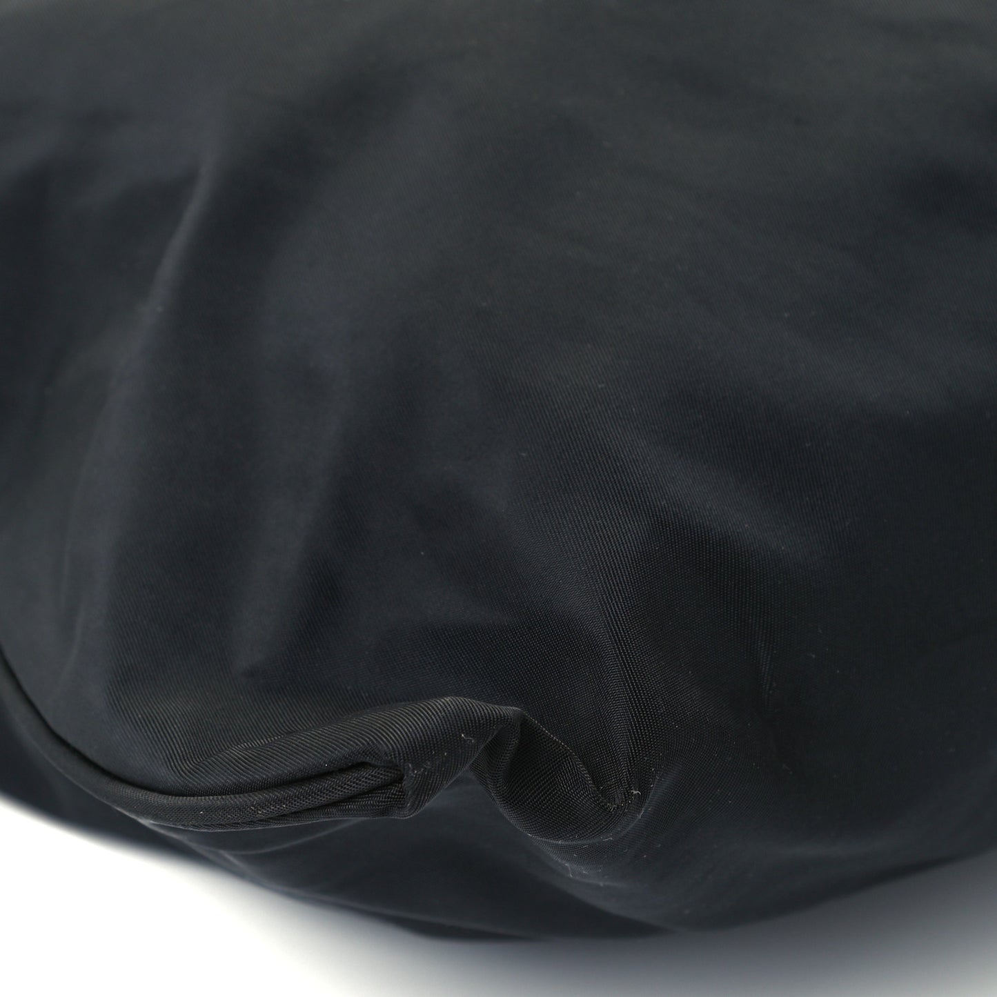 Tessuto Nylon Calfskin Shopping Tote Black