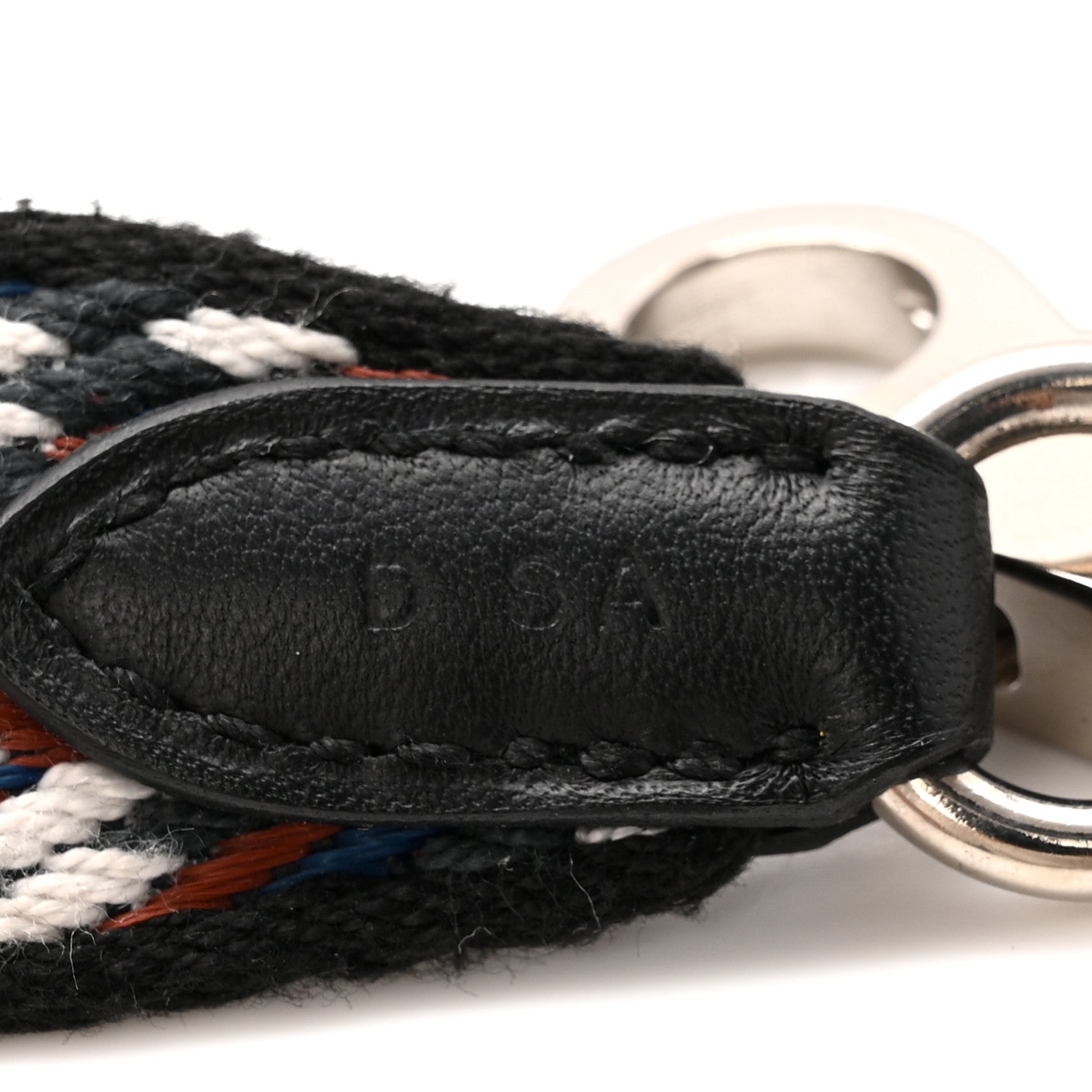 Hermes Toile Swift 25mm Sangle Cavale Shoulder Strap Black White Deep Blue 4 of 5