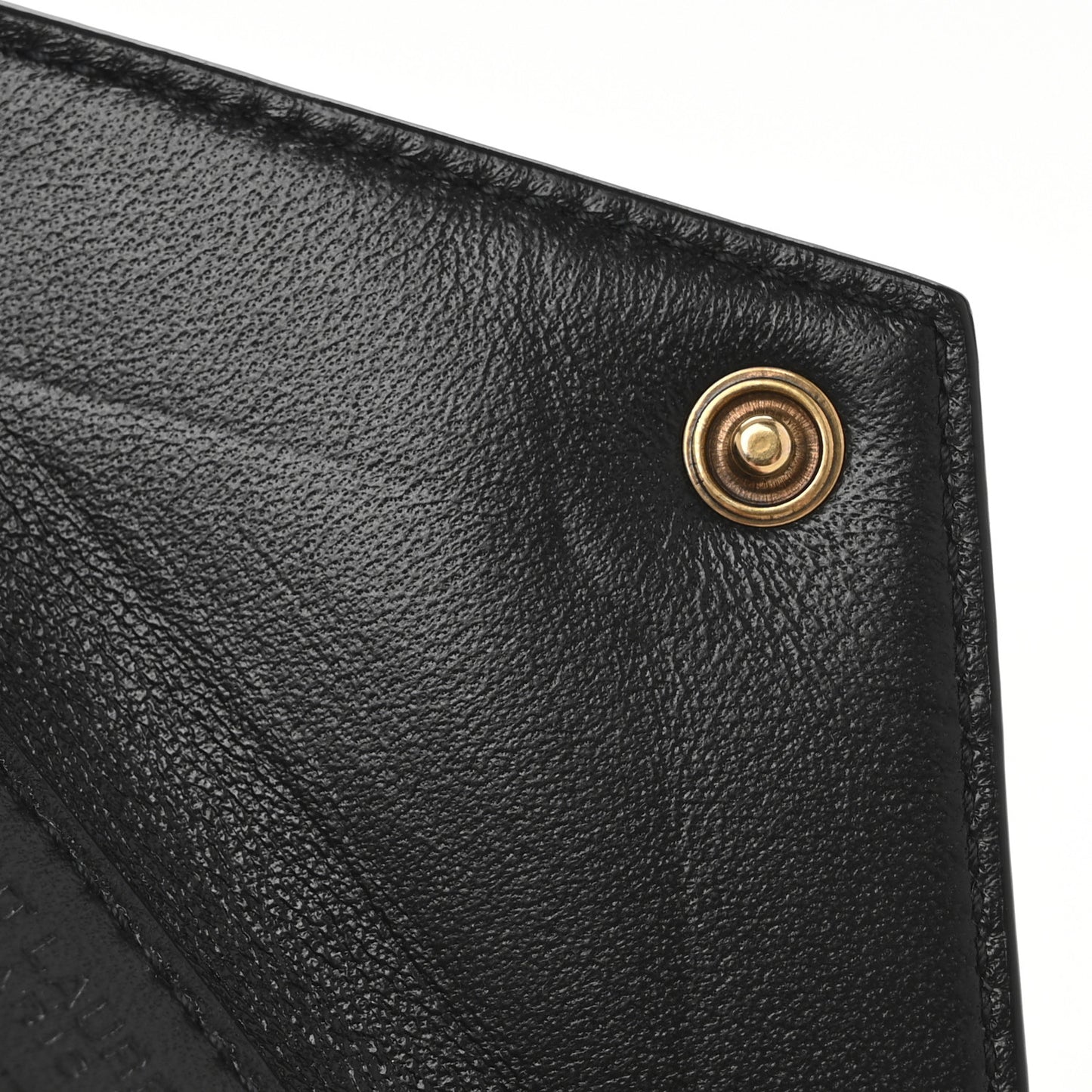 Lambskin Flap Envelope Card Case Black