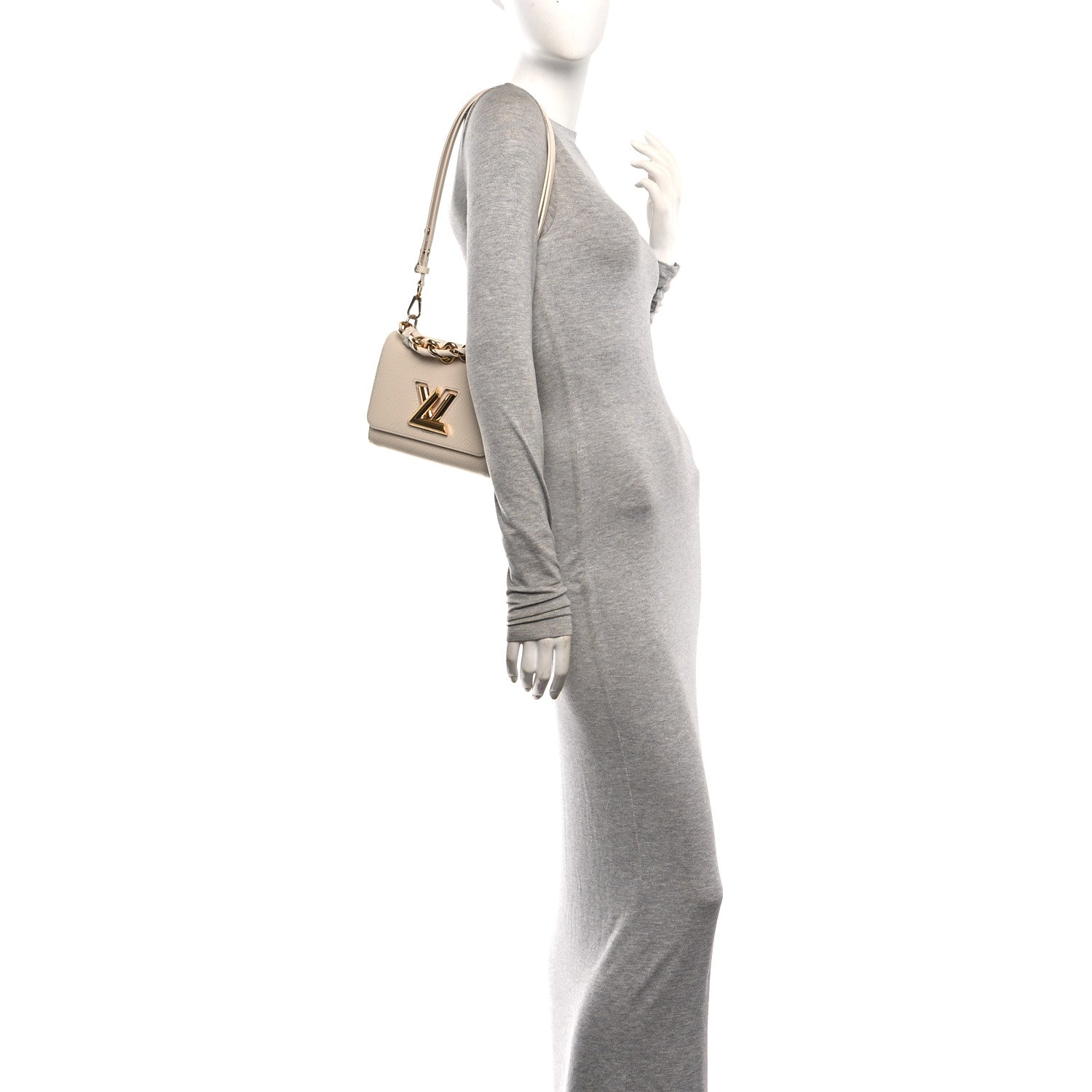 Louis Vuitton Epi Twist Braided Chain Shoulder Bag PM Quartz White 2 of 11