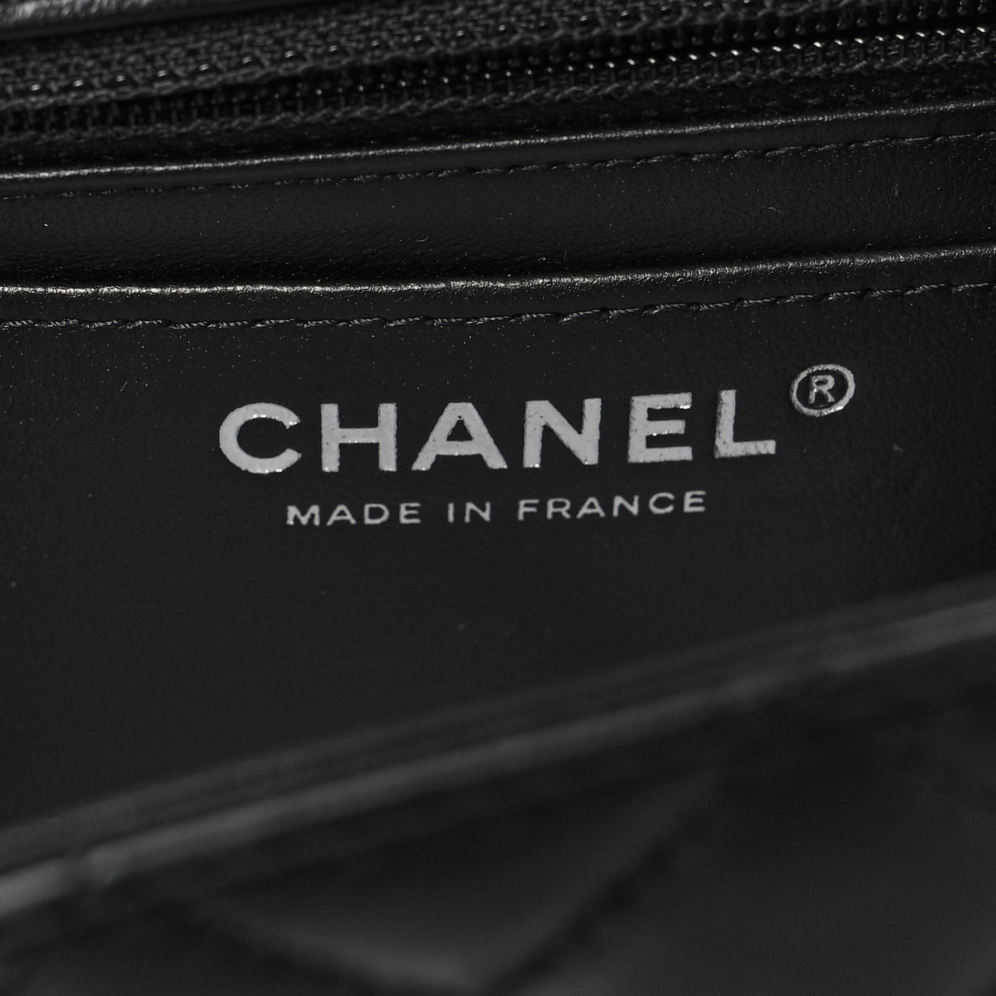 Lambskin Quilted Mini Rectangular Flap Black