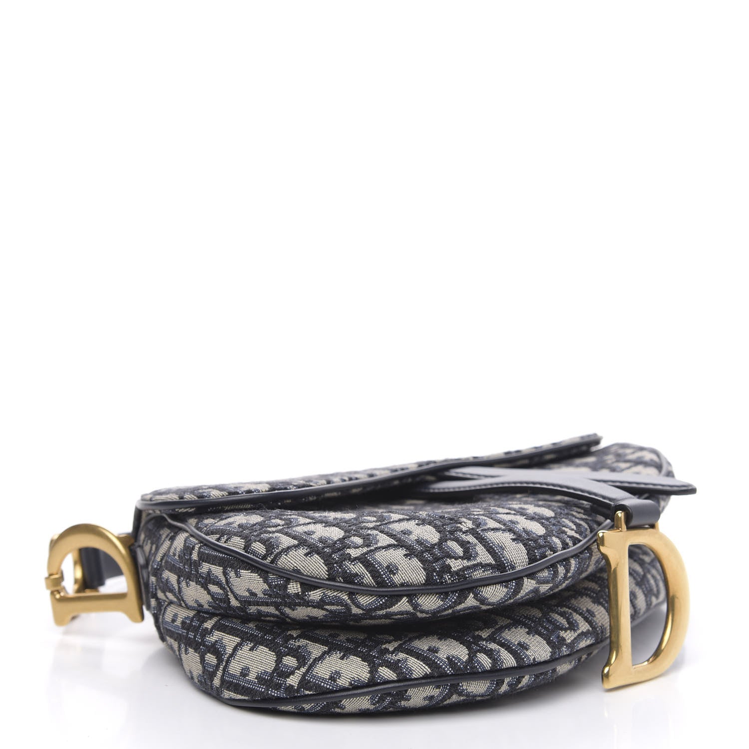 Christian Dior Oblique Saddle Bag Blue 4 of 11