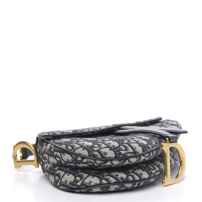 Christian Dior Oblique Saddle Bag Blue 4 of 11