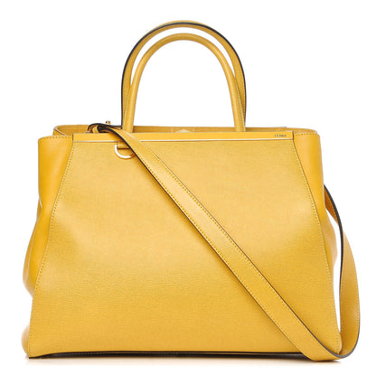 Fendi Vitello Elite Regular 2Jours Tote Mustard 1 of 11