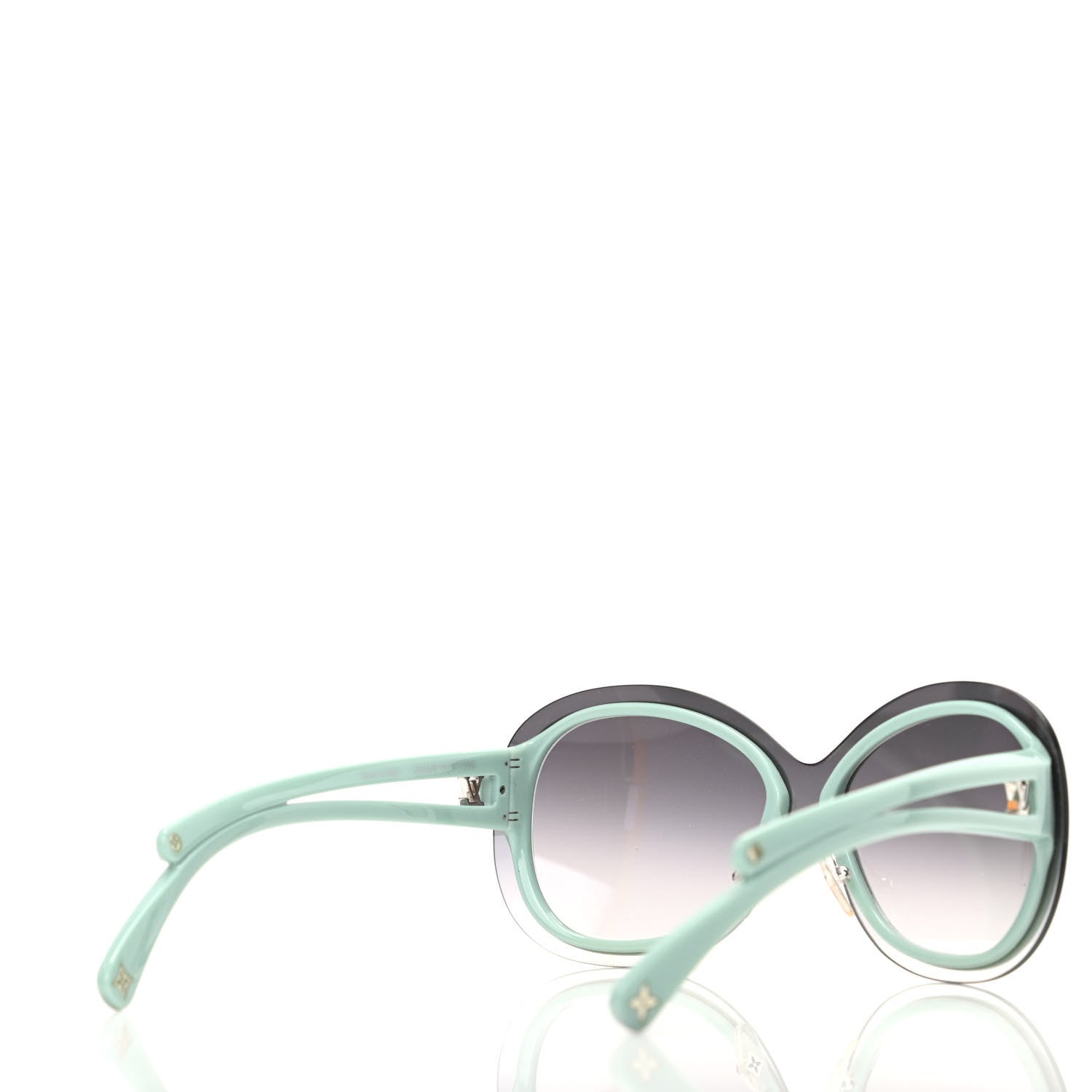 Louis Vuitton Acetate Two-Tone Frame Flore Sunglasses Z0452U Green 4 of 8