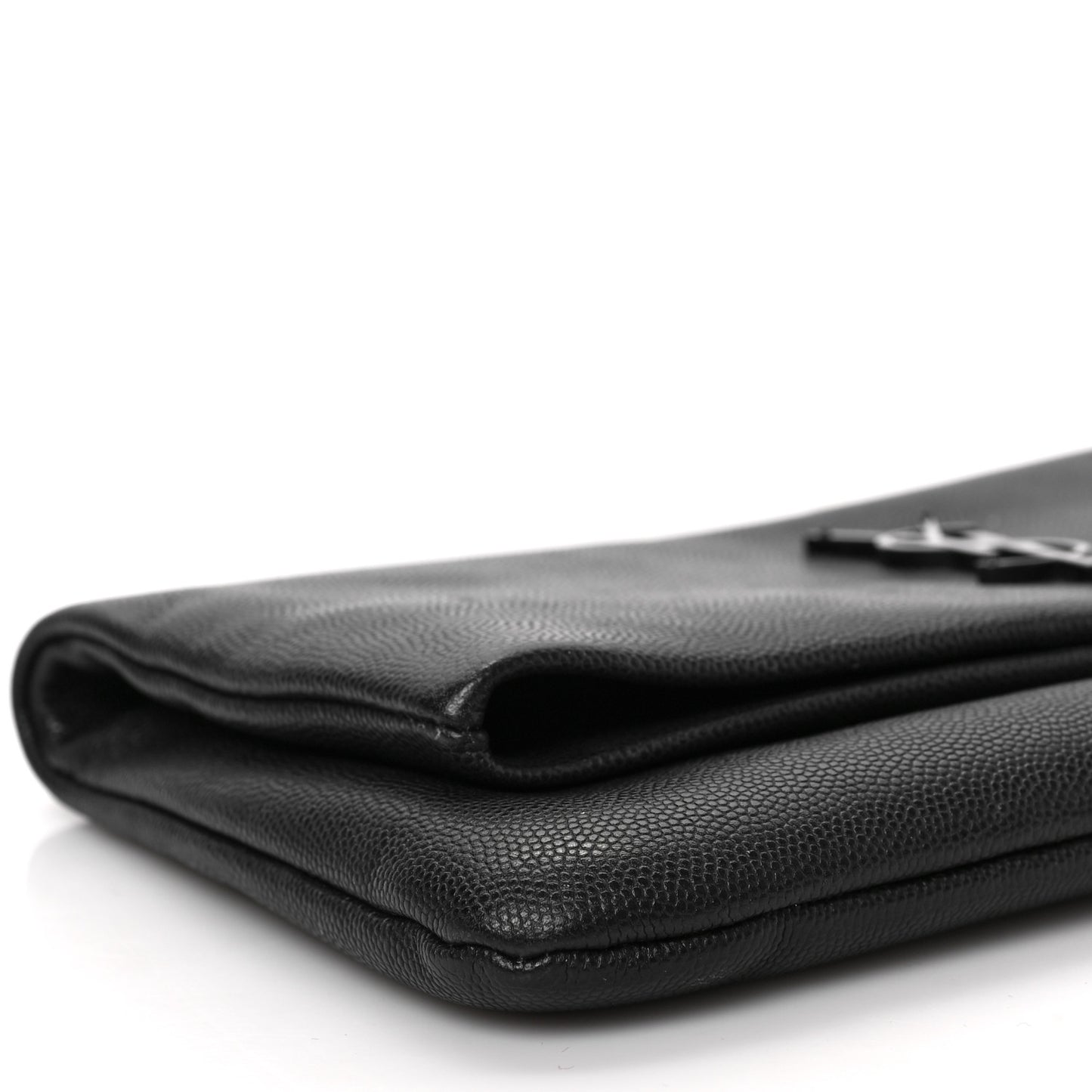 Grain De Poudre West Hollywood Monogram Fold Over Clutch Black