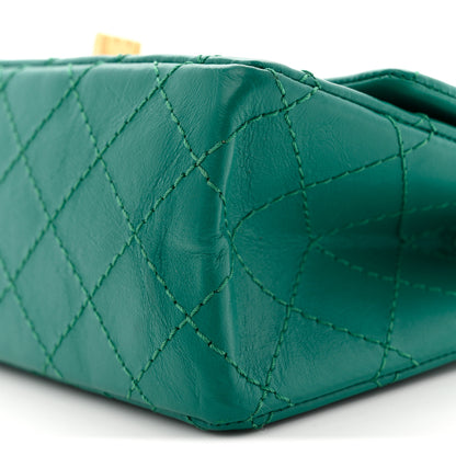 Chanel Aged Calfskin Quilted 2.55 Reissue Mini Flap Green 10 of 10