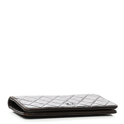 Chanel Lambskin Quilted Yen Wallet Dark Brown 4 of 8