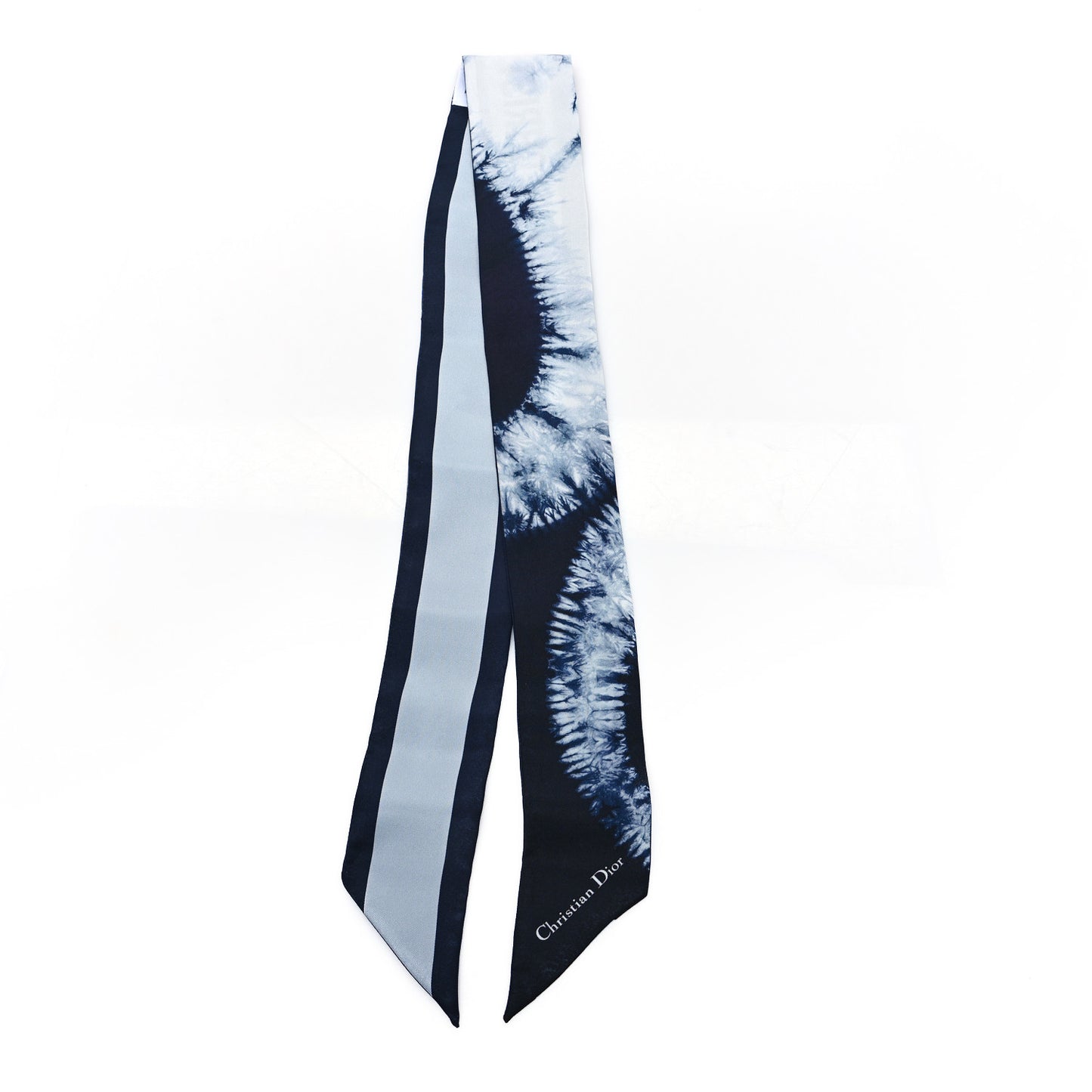 Silk Tie Dye Mitzah Scarf Blue Multicolor