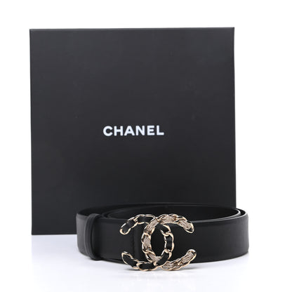 Chanel Calfskin CC Chain Belt 80 32 Black 7 of 7