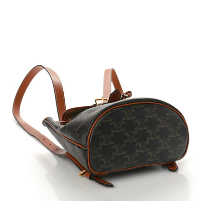 Celine Triomphe Canvas Calfskin Mini Folco Backpack Tan 4 of 8