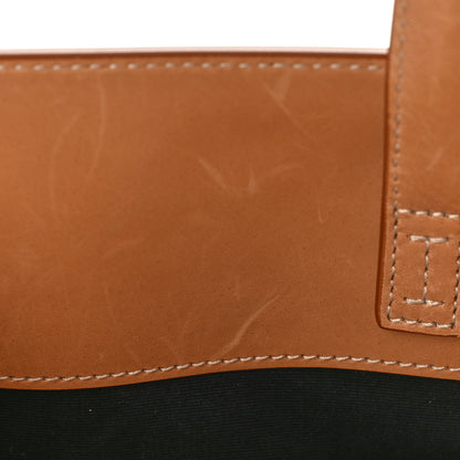 Saint Laurent Canvas Calfskin Medium Manhattan Shopper Tote Natural Brown 10 of 12