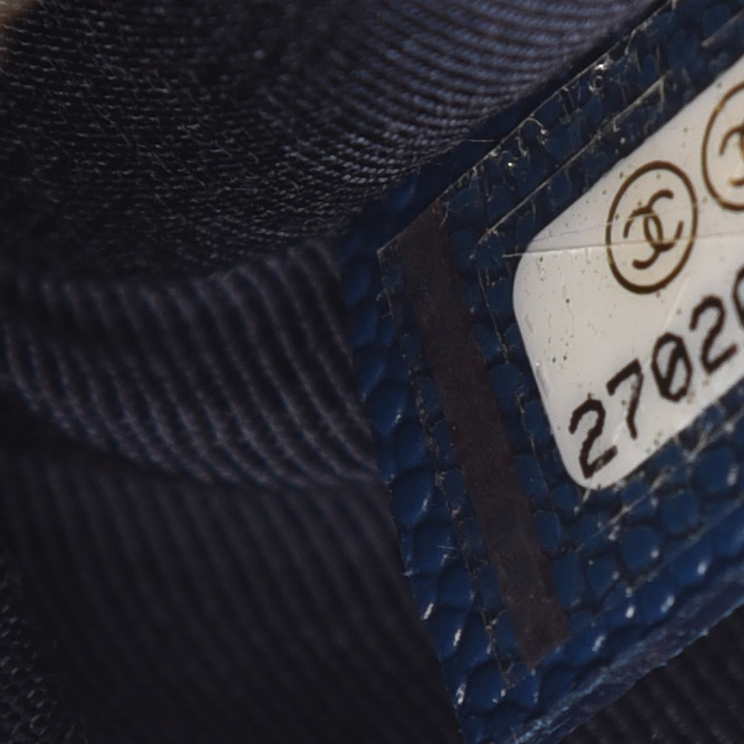 Chanel Caviar Quilted Small Cosmetic Case Navy 7 of 8