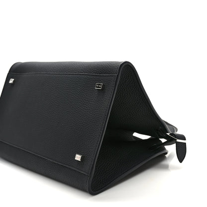 The Row Matte Grained Calfskin Soft Margaux 12 Black 9 of 10