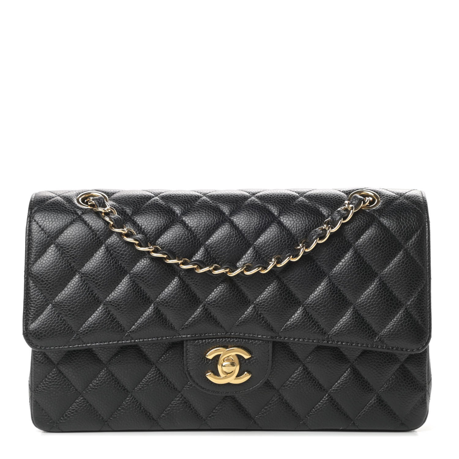 Chanel Caviar Quilted Medium Double Flap Black 1 of 13