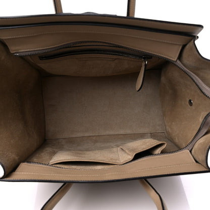Celine Drummed Calfskin Mini Luggage Dune 5 of 15