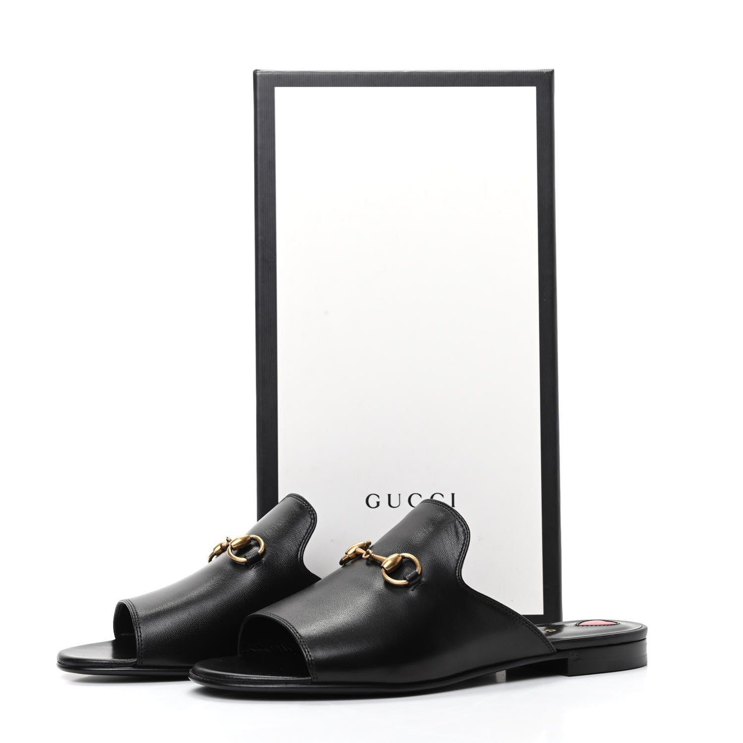 Gucci Malaga Kid Horsebit Slide Sandals 36 Black 8 of 8