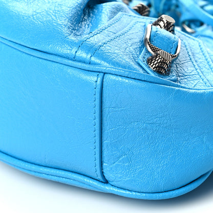 Balenciaga Agneau Arena Le Cagole Shoulder Bag XS Cyan 10 of 10