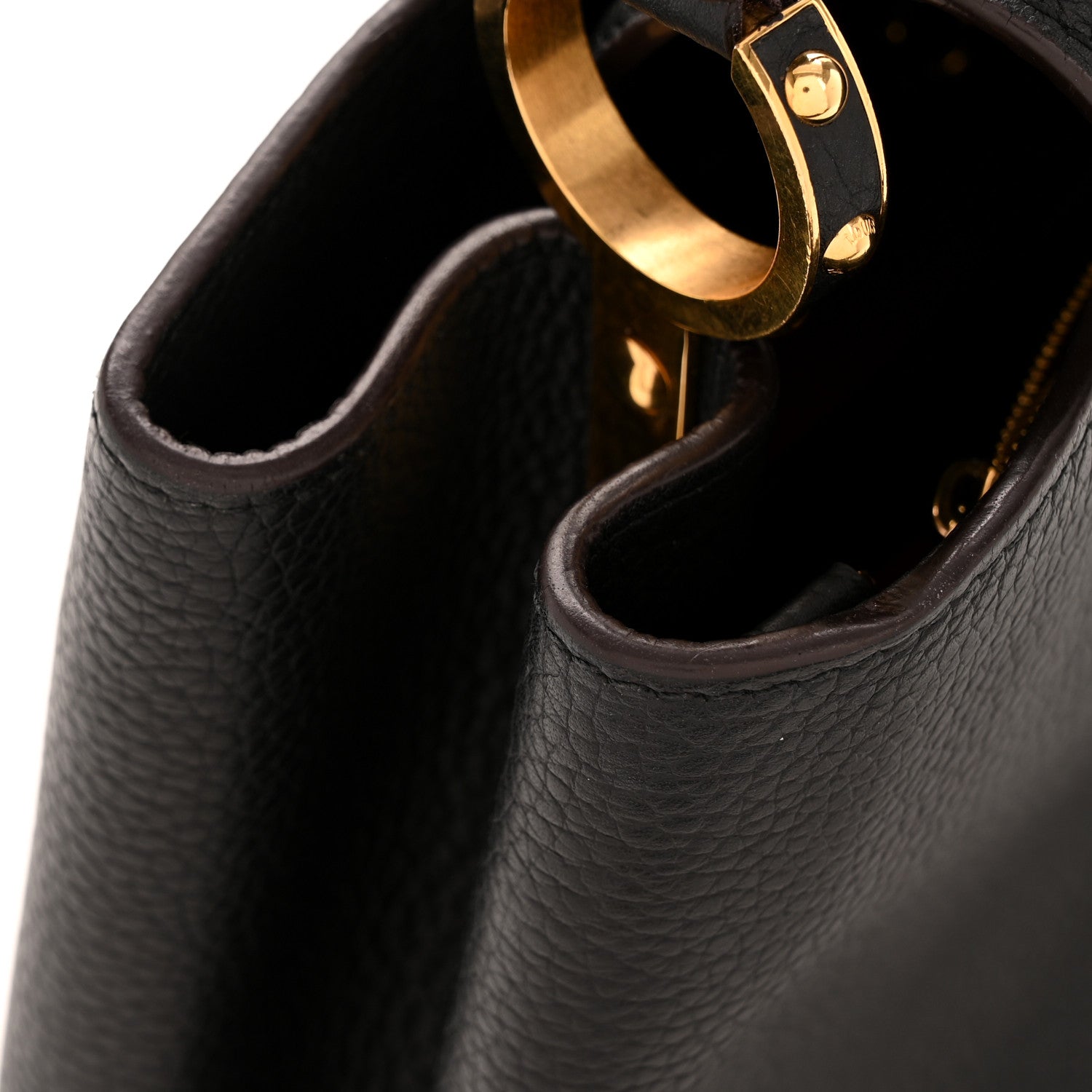 Louis Vuitton Taurillon Capucines PM Black 13 of 14