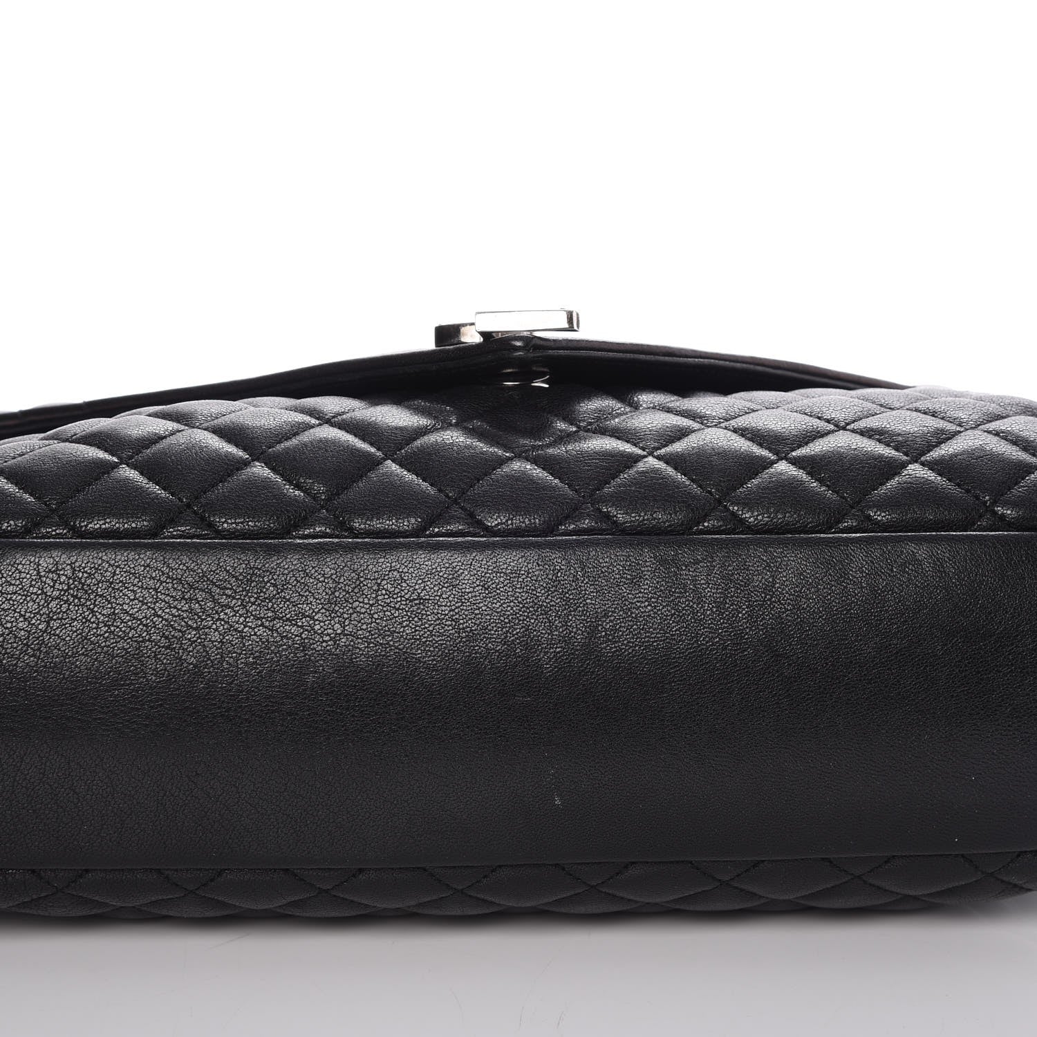 Saint Laurent Calfskin Mixed Matelasse Triquilt Large Monogram Satchel Black 9 of 9