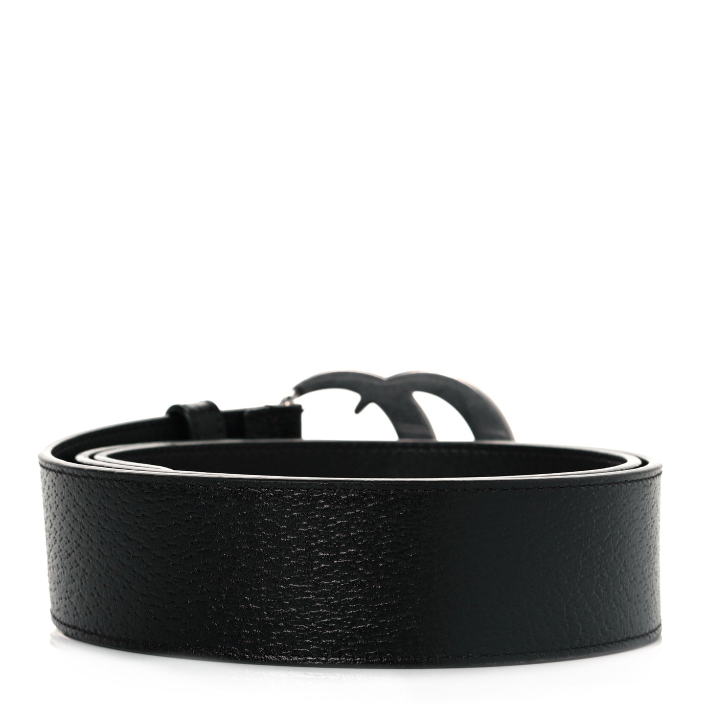 Textured Dollar Calfskin Nickel Double G 40mm Belt 90 36 Dark Cocoa