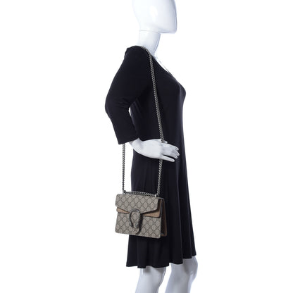 Gucci GG Supreme Monogram Mini Dionysus Shoulder Bag Taupe 2 of 10
