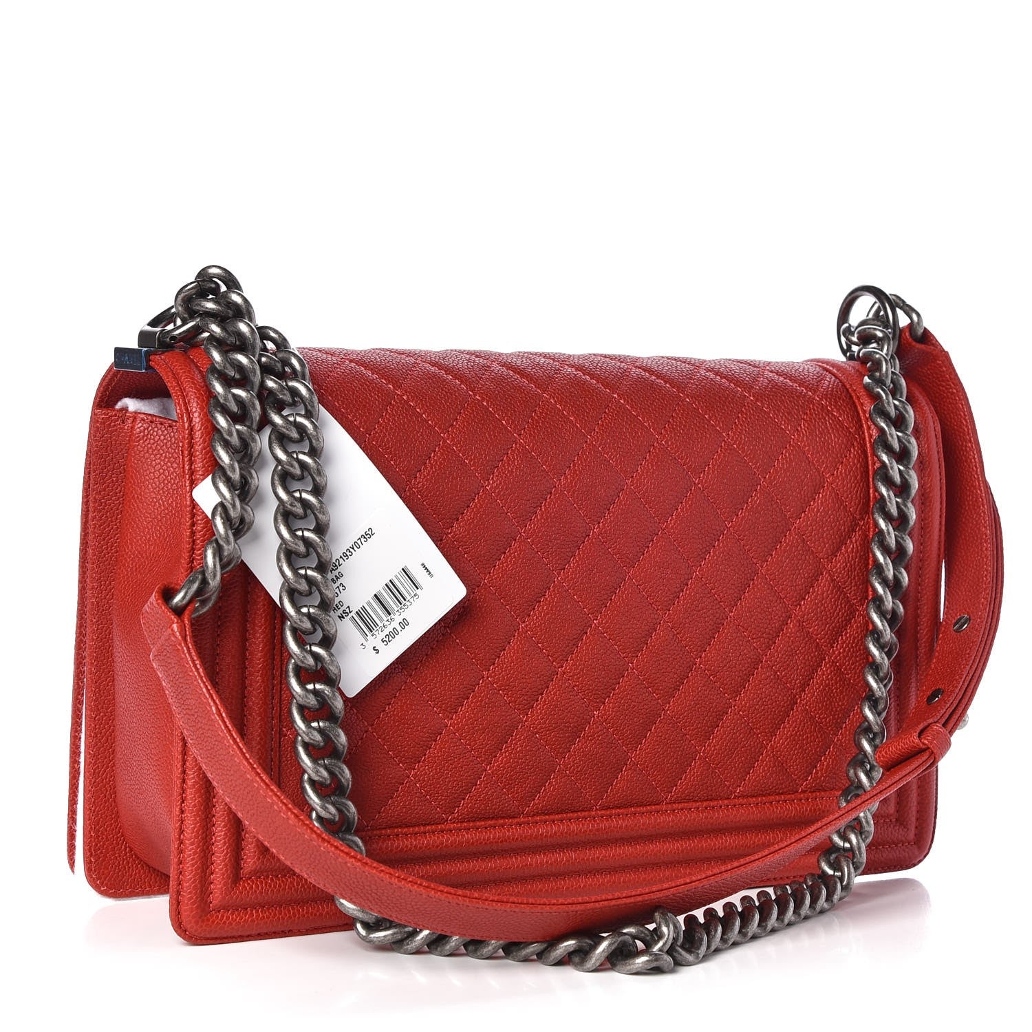 Chanel Caviar Quilted New Medium Boy Flap Red 3 of 8