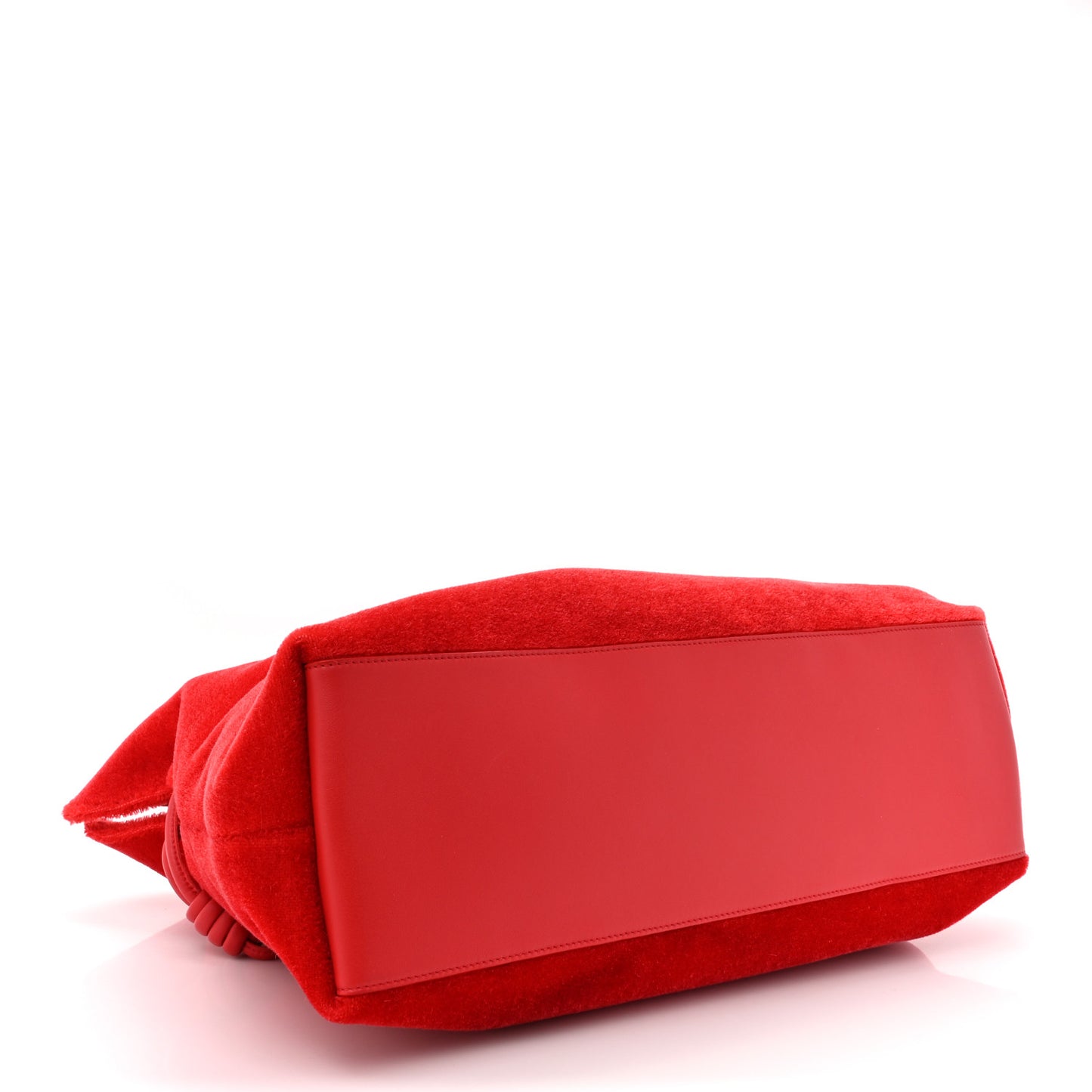 Mohair Flamenco XL Knot Clutch Scarlet Red