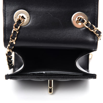 Chanel Lambskin Quilted Mini Trendy CC Chain Wallet Black 5 of 11