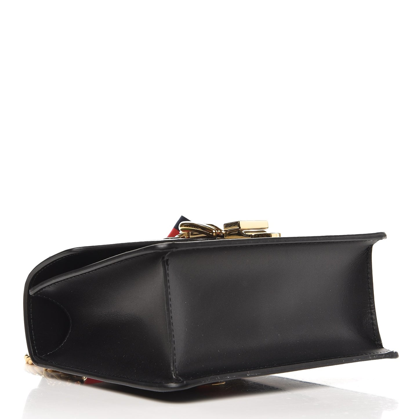 Calfskin Mini Sylvie Chain Shoulder Bag Black