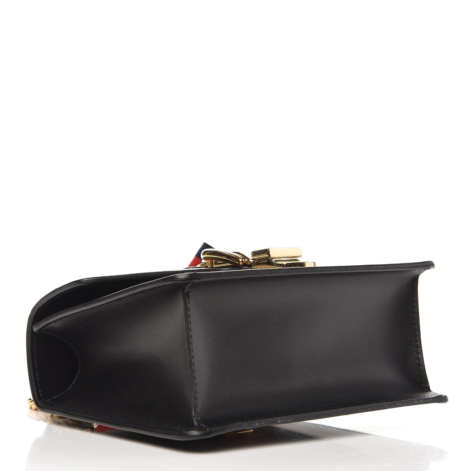 Gucci Calfskin Mini Sylvie Chain Shoulder Bag Black 4 of 8