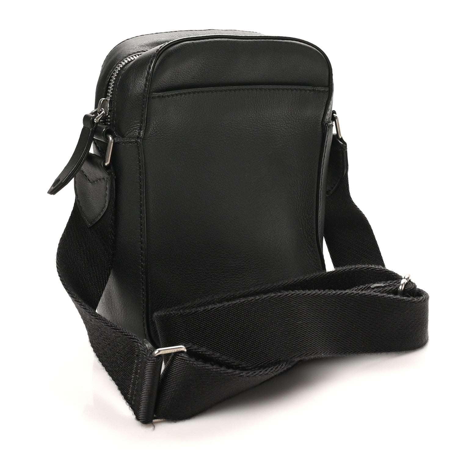 Burberry Pebbled  Calfskin Embossed Thornton Messenger Bag Black 3 of 10