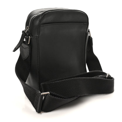 Burberry Pebbled  Calfskin Embossed Thornton Messenger Bag Black 3 of 10