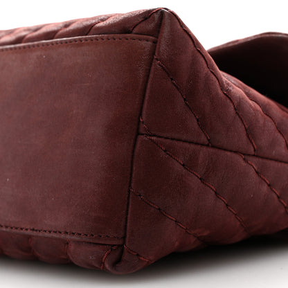 Chanel Iridescent Calfskin Surpique Chevron Flap Burgundy 10 of 13