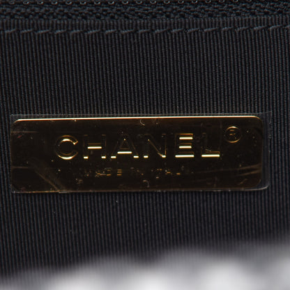 Chanel Tweed Quilted Large Chanel 19 Flap Black White 6 of 10