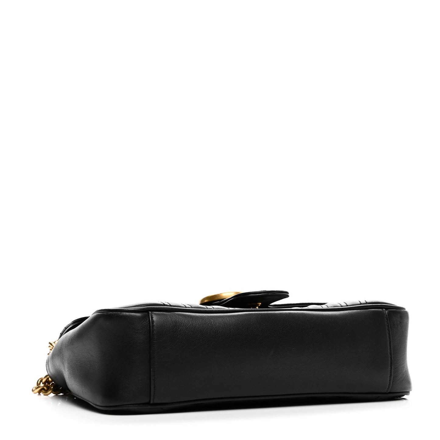 Calfskin Matelasse Small GG Marmont Shoulder Bag Black