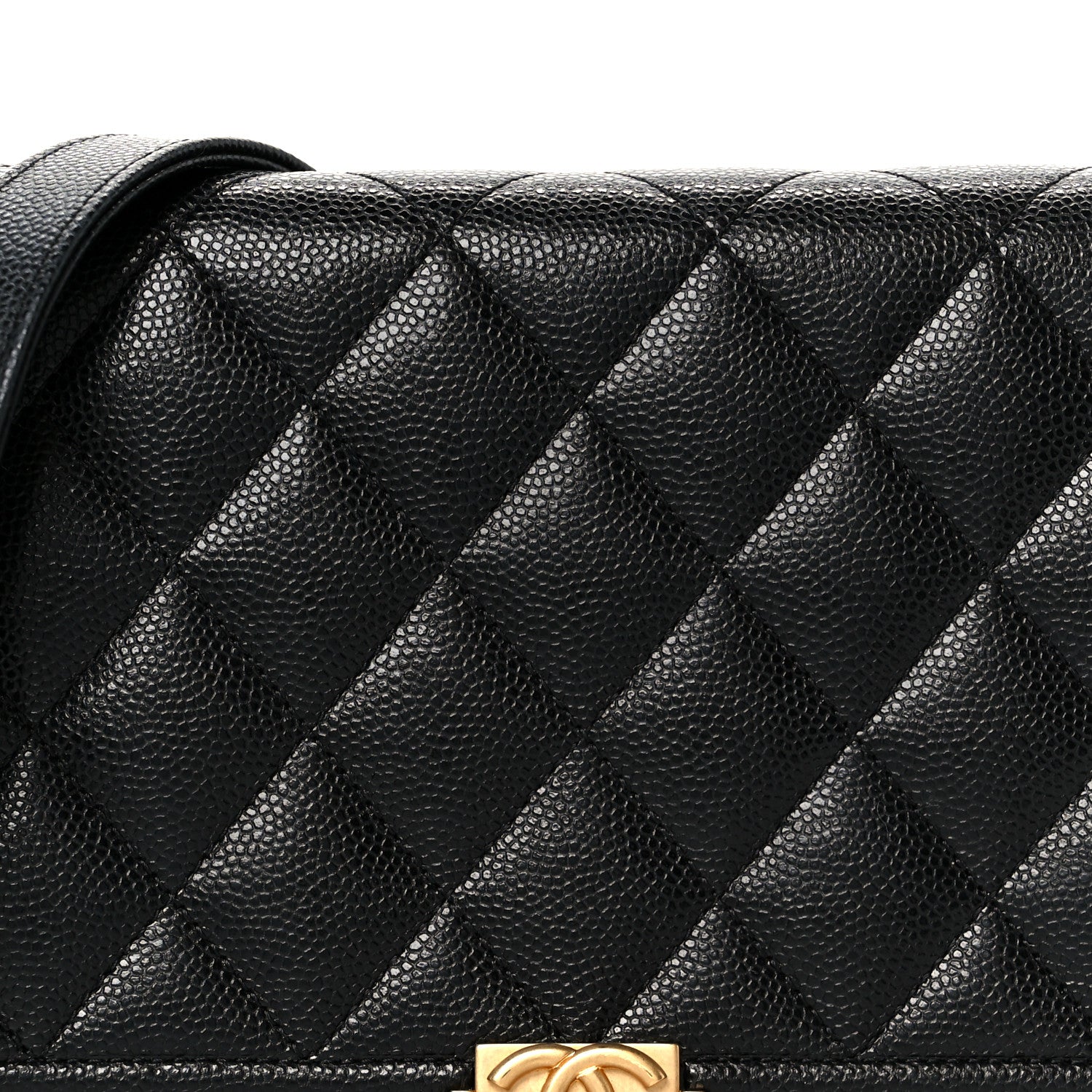 Chanel Caviar Quilted Boy Wallet On Chain WOC Black 9 of 12